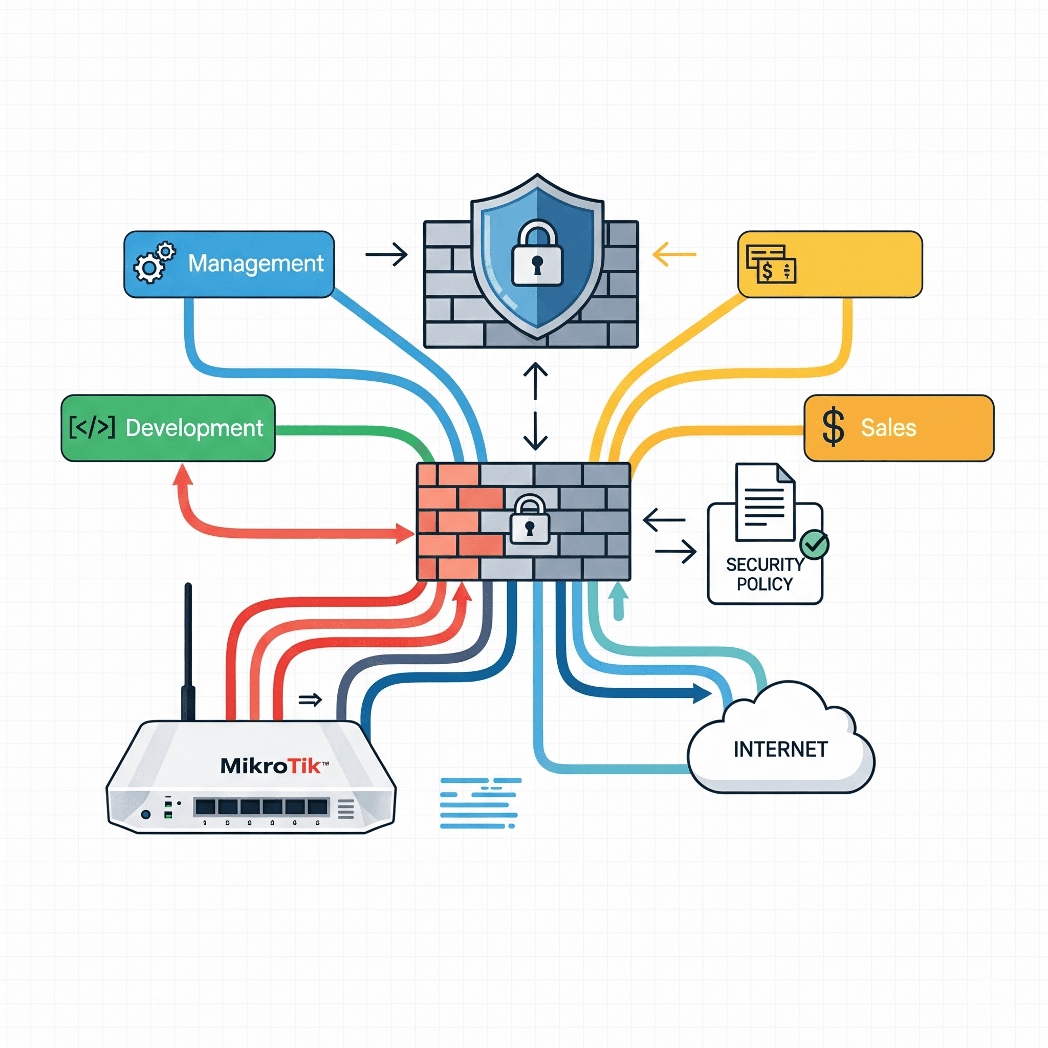 Scaling to Enterprise: Multi-Department VLANs with CPU-Optimized Security